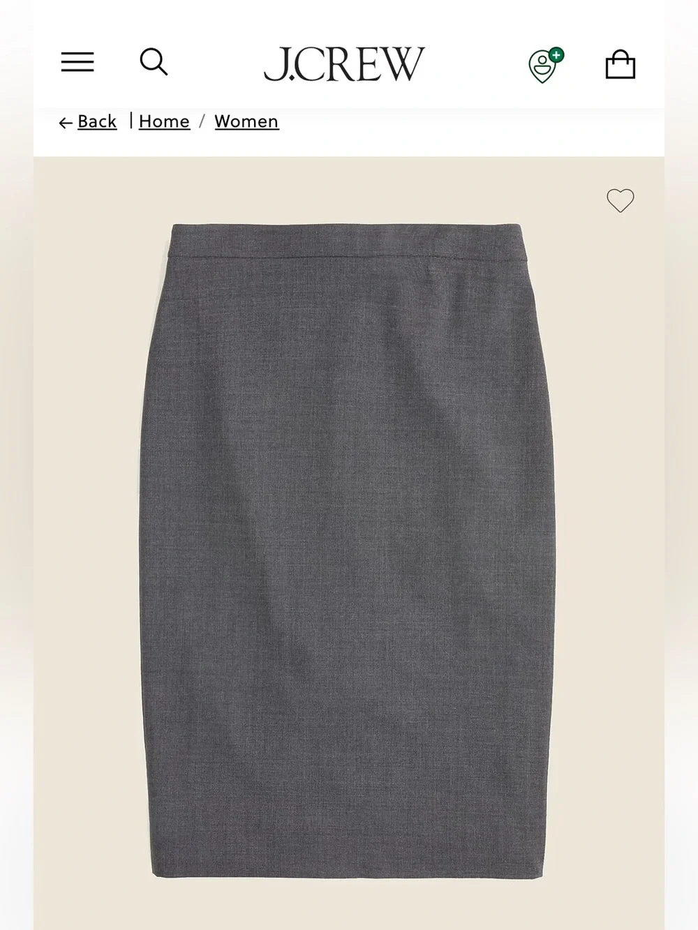 NWT | Jcrew pencil skirt | light grey | women’s 10 | 100% wool